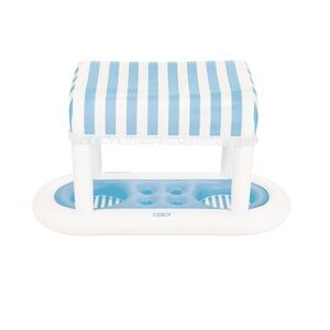 FUNBOY Coastal Stripe Inflatable Cabana Bar Pool‎ Float Oversized NIB